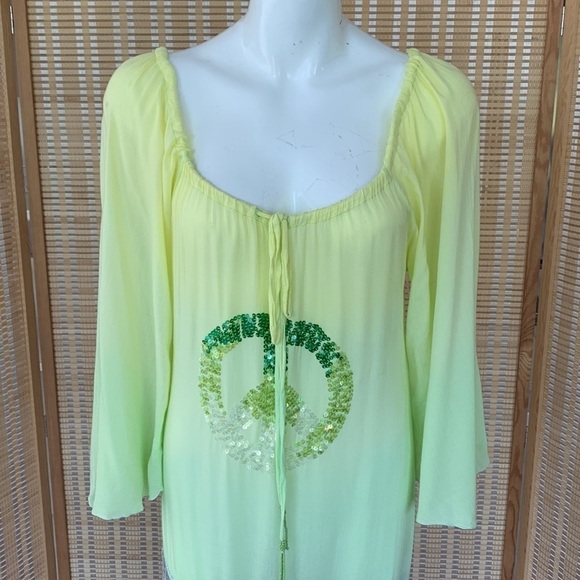 Hippy Chick made in Ibiza beautiful beachy boho  tunic dress, size S( oversized) - Picture 8 of 12